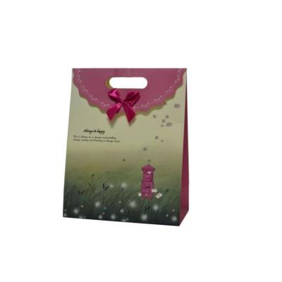 China Wholesale Recycled Materials Manufacturer Gift Paper Bag Gift Bag Single Pink Rose Gold for sale