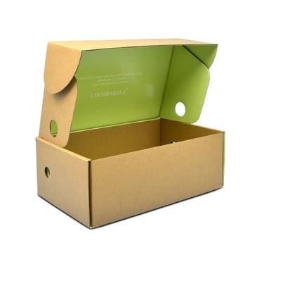 China Recyclable Manufacturer Custom Shipping Box Ads Printing Shipping Boxes For Eco Friendly Clothing With Hole for sale