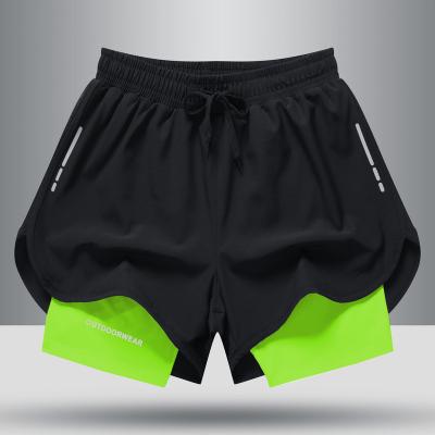 China QUICK DRY Mens Gym Shorts 2 In 1 Sports Wear Activewear Compression Boxers Custom Mens Gym Joggers Shorts For Men for sale