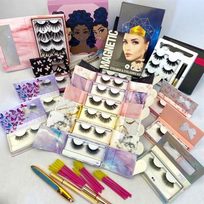 China Irregular eyelashes are natural wholesale box private label packaging custom silk false eyelashes 3d silk with cheap price for sale