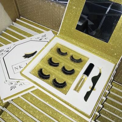 China Irregular eyelashes are custom 25 mm 3d mink eyelashes seller 25 mm mink natural mink eyelash private label eyelash packaging box with magnetic box for sale