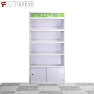 China Shop Factory Price Supermarket Shelves Storage Shelves Optical Display Stand Display Stand With Lock And Led Light for sale