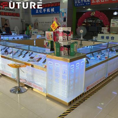 China Retail Optical Mobile Store Shopping Mall Store Latest Interior Decoration Designs With Display Furniture Wholesale Cell Phone Display Cabinet for sale