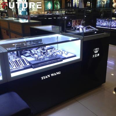 China Custom Optical Shop Display Furniture Retail Shop Display Showcase Counter Wrist Watch Display Cabinet for sale