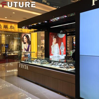 China Custom Optical Shop Display Furniture Retail Shop Display Showcase Counter Wrist Watch Display Cabinet for sale