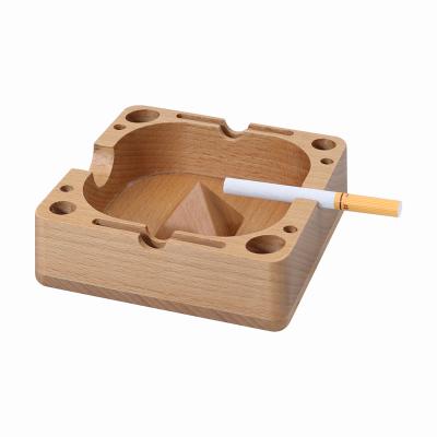 China New Design Luxury Wood Square Ashtray Muti-functional Ashtray For Hotel Household Restaurant Office for sale