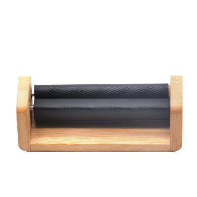 China Natural Smoking Wood Tobacco Tray Cigar Rolling Machine Herb Storage Hornet Bamboo 110mm Cigarette Roll Maker Holder Tobacco for sale