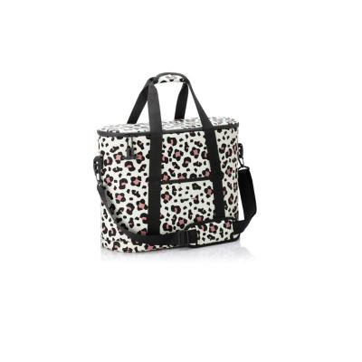 China Personalized Custom Tote Luxury Insulated Leopard Family Cooler For Picnic for sale