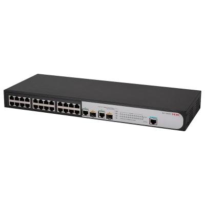 China Low Power Consumption Huasan S2626V2 24 Port 100 Megabyte 2 Gigabit Optical Networking Enterprise Level Network Switch for sale