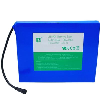 China Long life toys power tools bettery lifepo4 12.8V 24Ah deep cycle battery pack for solar street light for sale