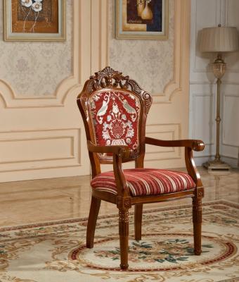 China Wholesale Traditional Hot Selling High Back Vintage Solid Wood Carved Dining Chair for sale