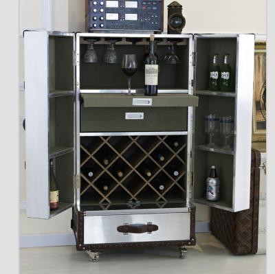 China (Other)Wine Display Cabinet Bar Furniture Wooden Metal Frame Storage Adjustable Display Cabinet for sale