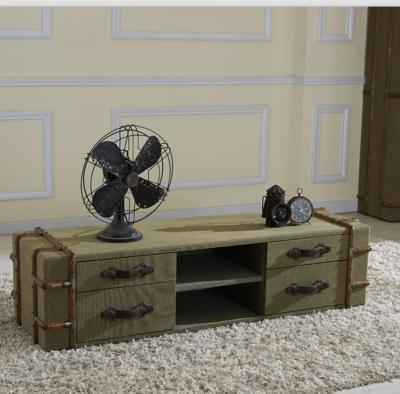 China Classic Awesome Used Leather Wooden Stand New Retro Vintage Adjustable Design (Waist) TV Stand For Sale for sale