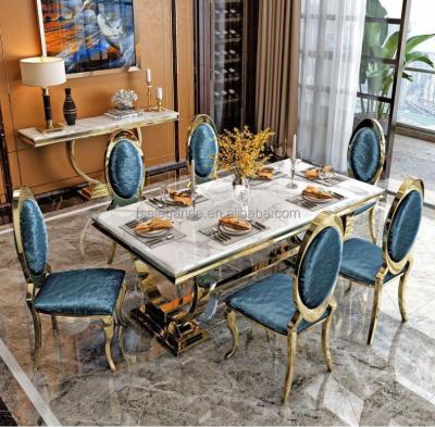 China (Height)Morden adjustable luxury design dining set outdoor table and 6 chairs table furniture chair for sale