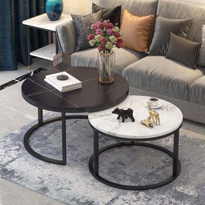 China Adjustable Italian Metal Center (Other) Steel Design Marble Gold Living Room Side Luxury Round Lid Dining Coffee Table for sale