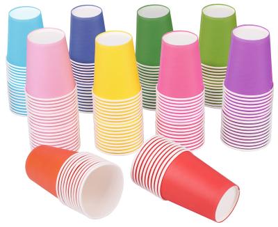 China Party Accessories Factory Customized Colored Disposable Cutlery Hot/Cold Drink Paper Cups Suitable For Home Dining, Coffee, Milk for sale