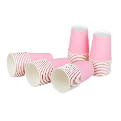 China DIY Disposable Craft Supplies 9oz Pink Paper Cups Disposable Cutlery Supplies For Parties, Picnics, Bbqs And Various Events for sale