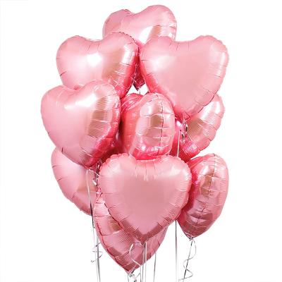 China 18 Inch Wedding Decoration Love Foil Balloon Birthday Party Pure Heart Aluminum Foil Balloon Birthday Wedding Decoration for sale