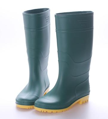 China Factory Price PVC Lightweight Green Rain Boot Stick Up Shoes Over The Knee Rubber Boots for sale