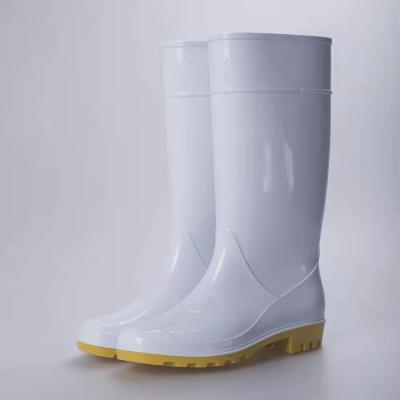 China Waterproof Rain Boots Women White Natural Rubber Waterproof PVC Clear Rubber Boots for sale