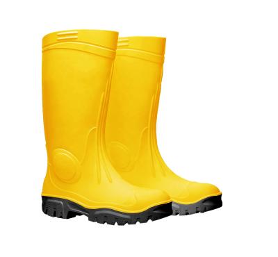 China Toe Knee High Yellow Safty Steel Rejects Steel Toe Work Boots Men for sale