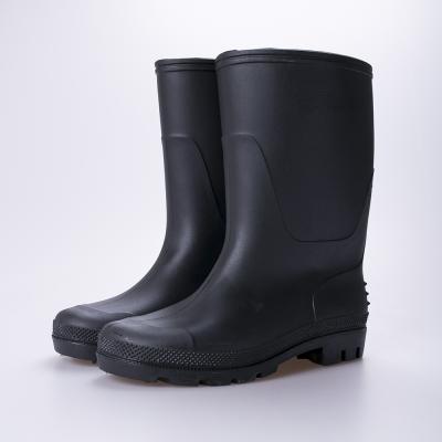 China Decorative Black Waterproof Upper Wellington, Jelly Rain Boots, PVC Water Durable Shoes for sale