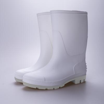 China Waterproof Half Cut Out Work Gum Boots, Custom Black And White Wellington Boots, PVC Work Rain Shoes Men for sale