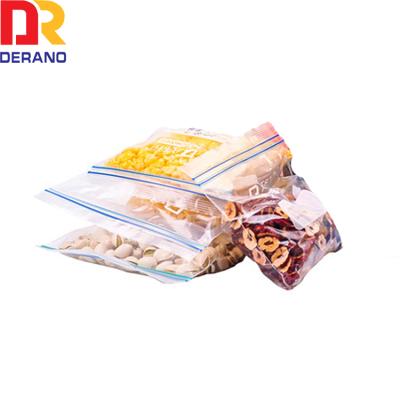 China Double Seal Double Seal Transparent Bag Ziplock Snack Sandwich Color Boxes Ziplock Packaging Bag for sale