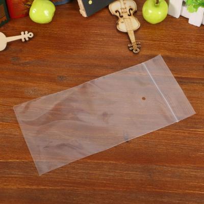 China Mini Zip Lock PE Plastic Packaging Bags Customizable Clear Handle BIODEGRADABLE Self Seal Zip Lock Bags For Packing Food for sale