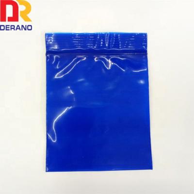 China Blue Plastic Resealable Zipper Bag PE Colored Zipper Lock Bag Security Protection Zipper Bag for sale