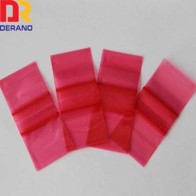 China China Factory Customized BIODEGRADABLE Mini Color Pink Plastic Resealable Apple Zipper Baggie for sale