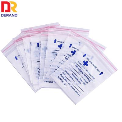 China Pharmacy Moisture Proof Pills Bag Drug And Medicine Envelope Dispensing Pills Packaging Zip Lock Bag for sale