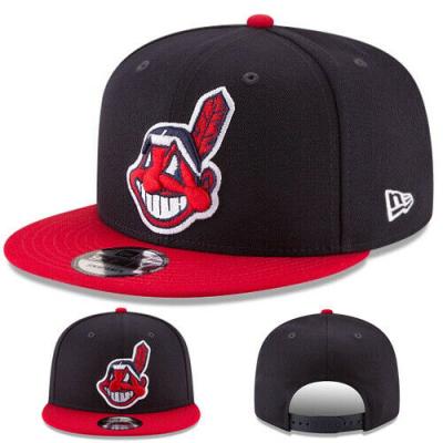 China Headwear Design Your Logo Cleveland Indians Youth Snapback Hat MLB Snapback 2Tone Adjustable Hat for sale