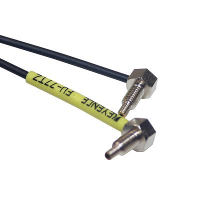 중국 Fiber Optic Sensor PU-77TZ M4 Right Angle Elbow Fiber Optic Sensor Detection Head Through Beam Fiber Optic L-Type Tube 판매용