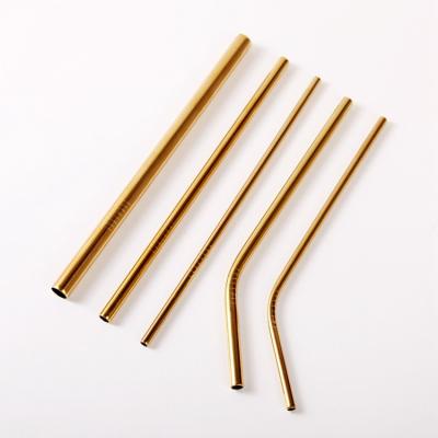 China Disposable Customized Size Food Grade 304 Stainless Steel Metal Straws for sale