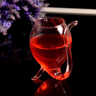 China Red Wine Juice Milk Water Cocktail Glass Cup With Straw The Vampire Juice Cup for sale