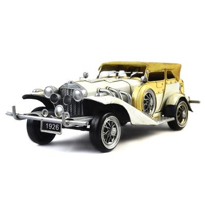 China Wholesale Vintage Europe 1977 Metal Car Classic Home Decor 1:12 Scale Iron Crafts Model Collection for sale