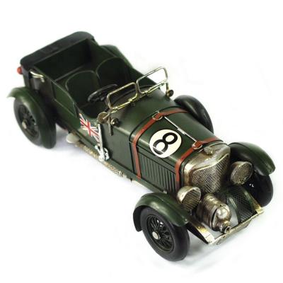 China China Metal Opens Old Sports Car Model Retro Vintage Antique Car Club Ornament Racing Decor for sale