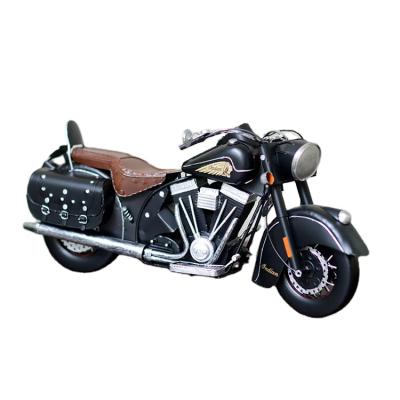 China Europe Metal Motorcycle Model Vintage Black Color Antique Motorcycle HC012-1 For Shop Home Decoration 41.5*19.5*21.5cm for sale