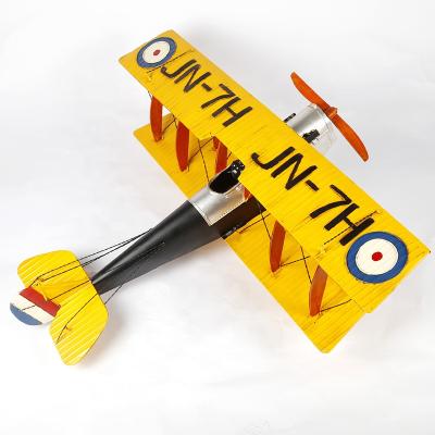 China Europe 68CM Antique Plane Retro Vintage Iron Flat Creative Airplanes Model 1:24 Scale Home Decor for sale