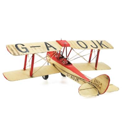 China Wholesale Handmade Rustic Antique Home Decor Vintage Retro Europe China Luckywind Airplane 1:24 Scale Model for sale