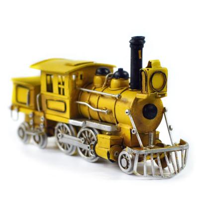 China Treasure Handcraft Home Handmade Model of LocomotiveTrain Steam Metal Iron Model of Europe Retro and Shop Decoration for sale