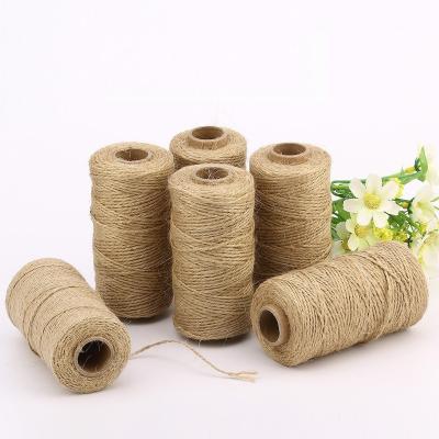 China 1.5mm Twisted Craft Canvas Rope Jute Twine Natural Viable Hemp Rope for Craft and Packing 100yards for sale