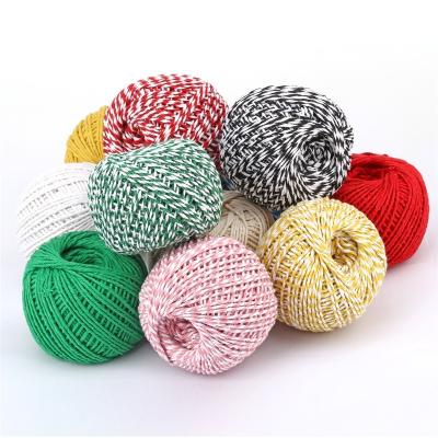 China 1.5mm Viable DIY Macrame Rope Twisted Rope Craft Cotton Colorful Craft Cotton Rope Twist Cotton Twine for sale