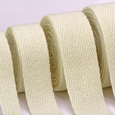 China 100% Woven Webbing Elastic Cotton Band Webbing Elastic Various Sizes Garment Binding Herringbone Band Webbing for sale