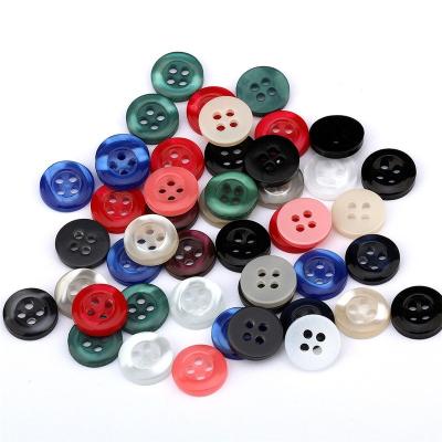 China Sustainable High Quality Resin Button For Shirt 4 Holes Clothes Buttons 16L Clothing Buttons for sale