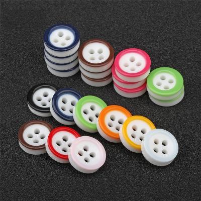 China Sustainable High Quality Resin Button For Shirt 4 Holes Clothes Buttons 16L Clothing Buttons for sale