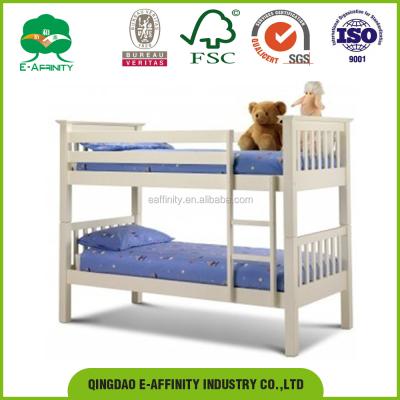 China JG-SR-052 Solid Wood Popular Pine Natural Bunk Bed And Color White Brown for sale