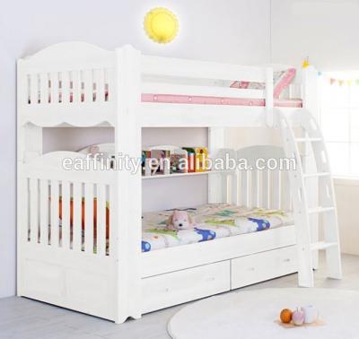 China Kids Luxury Practical Solid Bunk Bed Wooden Pine Double Bed Perfect Designs for sale