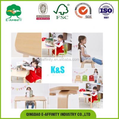 China stool home & Ottoman KS-14-E KIDS good quality bentwood wooden square table for sale